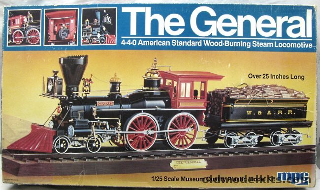MPC 1/25 The General 4-4-0 American Standard Steam Locomotive, 1-2001 plastic model kit
